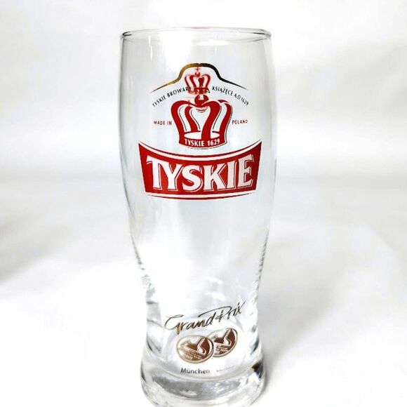 Set 4 Tyskie Grand Prix Beer Glasses Poland 12 oz .3L - Picture 4 of 4